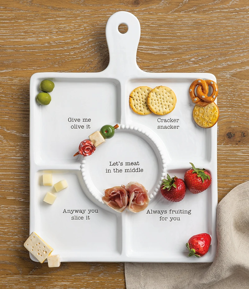 Mud Pie Ceramic Charcuterie Icon Platter