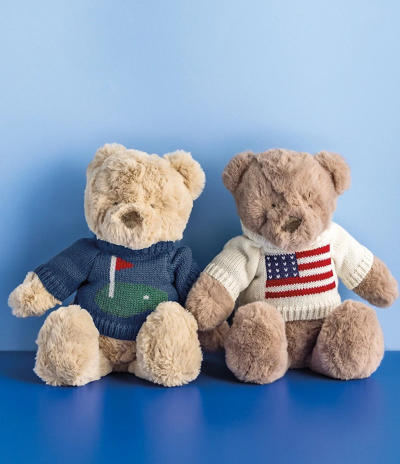 Mud Pie Kids USA Flag Sweater Liberty Plush Bear 12.5#double;