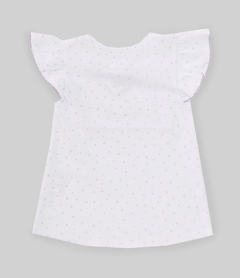Mud Pie Little Girls Flutter-Sleeve 2nd Birthday T-Shirt