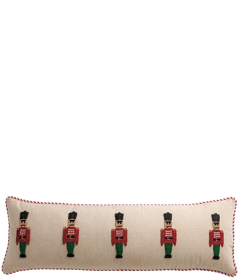 Mud Pie Long Beaded Nutcracker Pillow