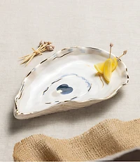 Mud Pie On The Half Shell Collection Small Platter & Pick Set