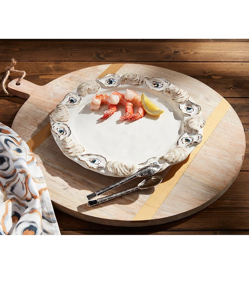 Mud Pie On The Half Shell Oyster Round Platter