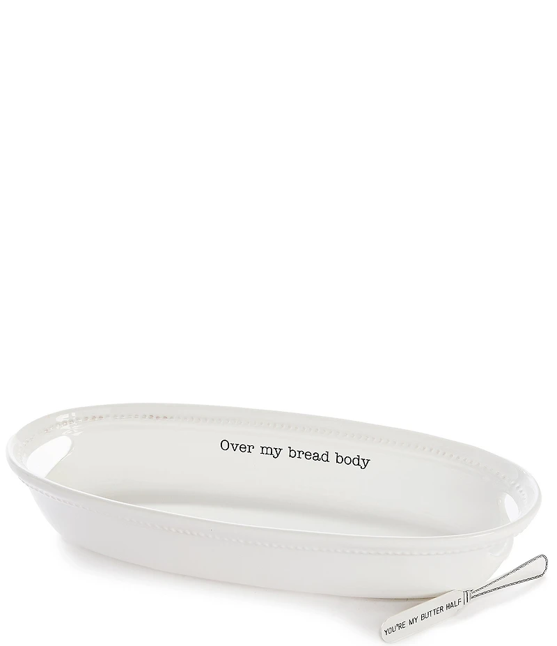 Mud Pie Over My Bread Body Basket Serve Set