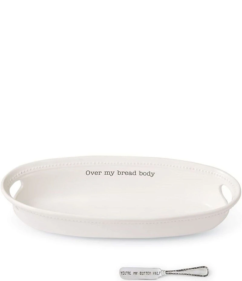 Mud Pie Over My Bread Body Basket Serve Set