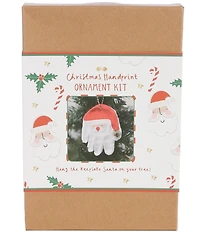 Mud Pie Santa Handprint Eight-Piece Ornament Set