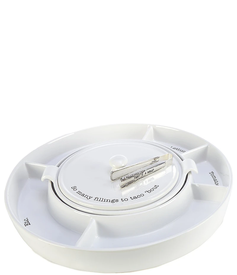 Mud Pie Taco Bar and Tortilla Warmer Set