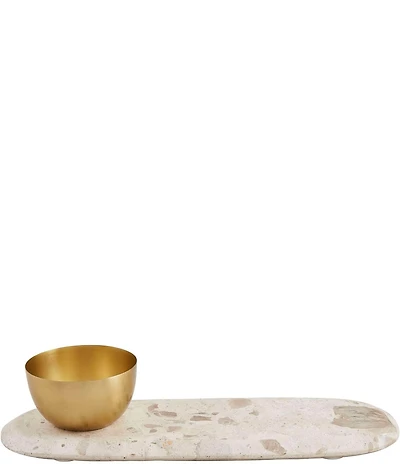 Mud Pie Westport Marble Tray And Tidbit Bowl