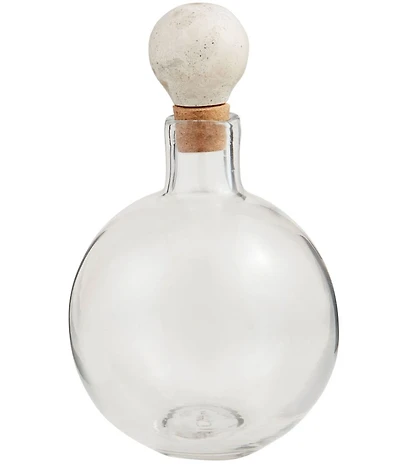 Mud Pie Westport Short Marble Glass Decanter with Marble Topper