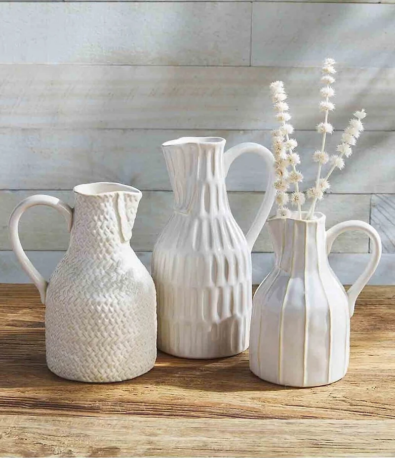 Mud Pie White House Collection Textured Jug Bud Medium Vase