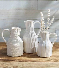 Mud Pie White House Collection Textured Jug Bud Medium Vase