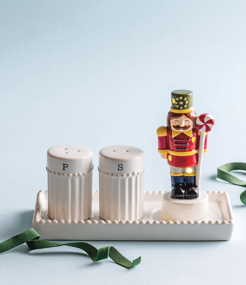 Mud Pie Winter Wonderland Nutcracker LED Sitter