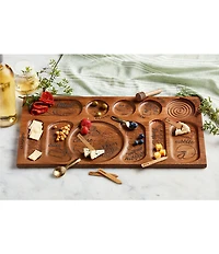 Mud Pie Wood Charcuterie Board 9-Piece Set