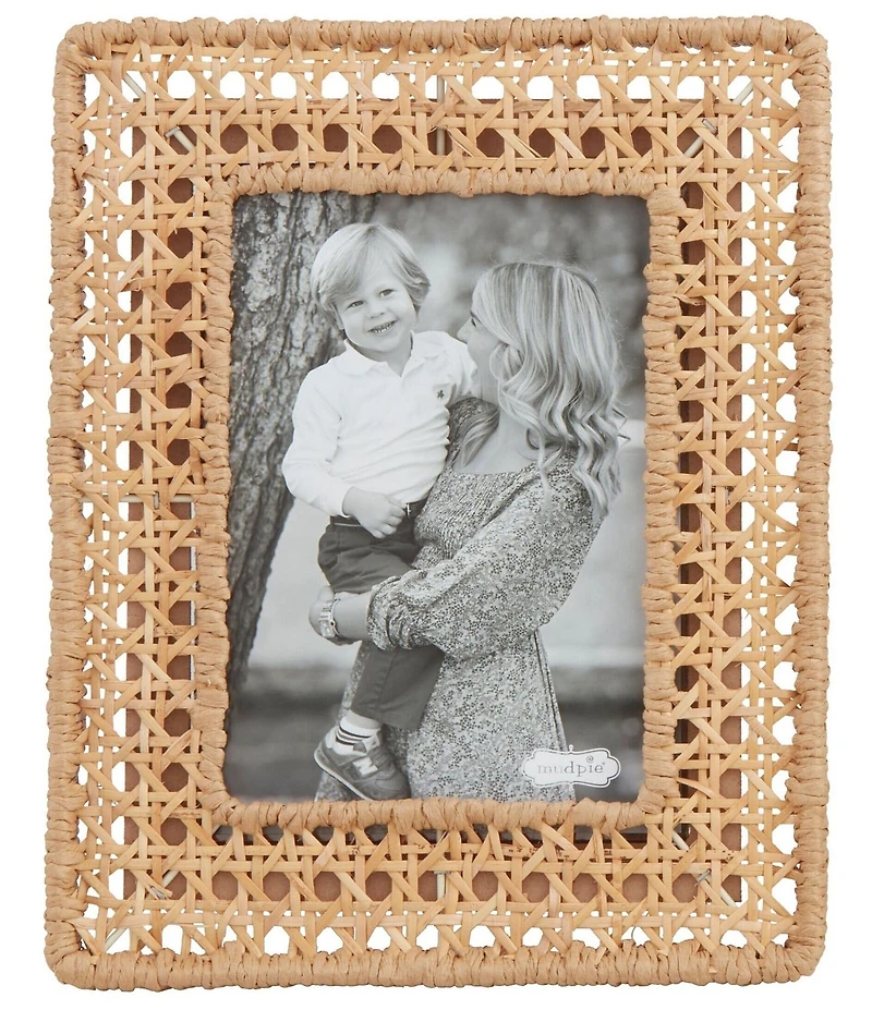 Mud Pie Woven Cane Picture Frame