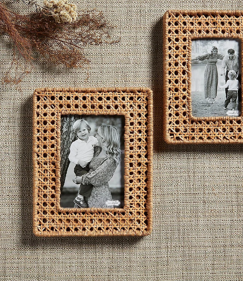 Mud Pie Woven Cane Picture Frame