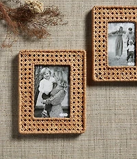 Mud Pie Woven Cane Picture Frame