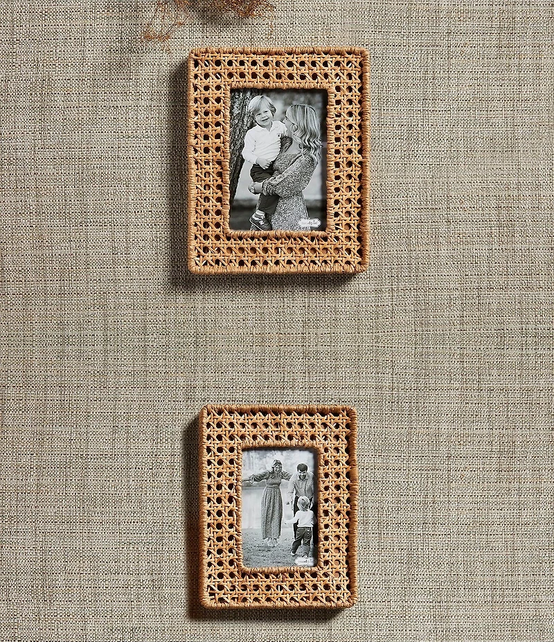 Mud Pie Woven Cane Picture Frame