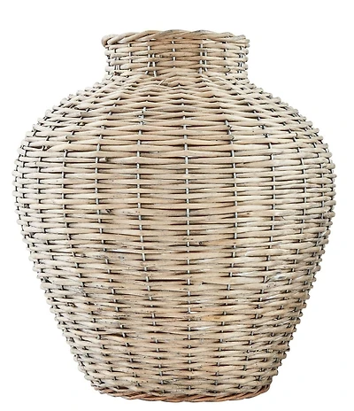 Mud Pie Woven Willow Decorative Vase