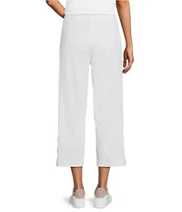 Multiples Straight Leg Double X-Strap Hem Pull-On Pants