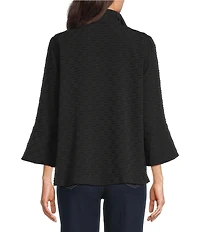 Multiples Clipped Jacquard 2-Piece Jacket Set