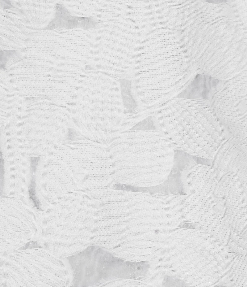 Multiples Denim All Over Embroidered Jacquard Point Collar Long Sleeve Button Front Jacket