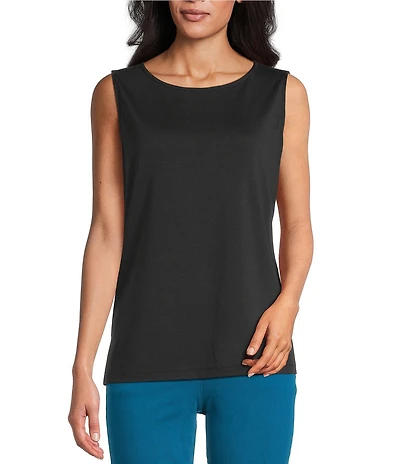 Multiples High Crew Neck Sleeveless Knit Tank