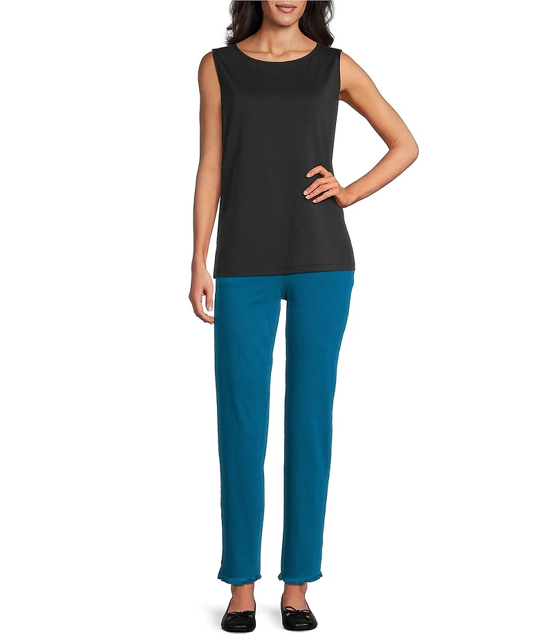 Multiples High Crew Neck Sleeveless Knit Tank