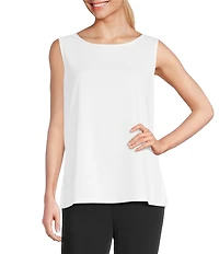 Multiples High Crew Neck Sleeveless Knit Tank