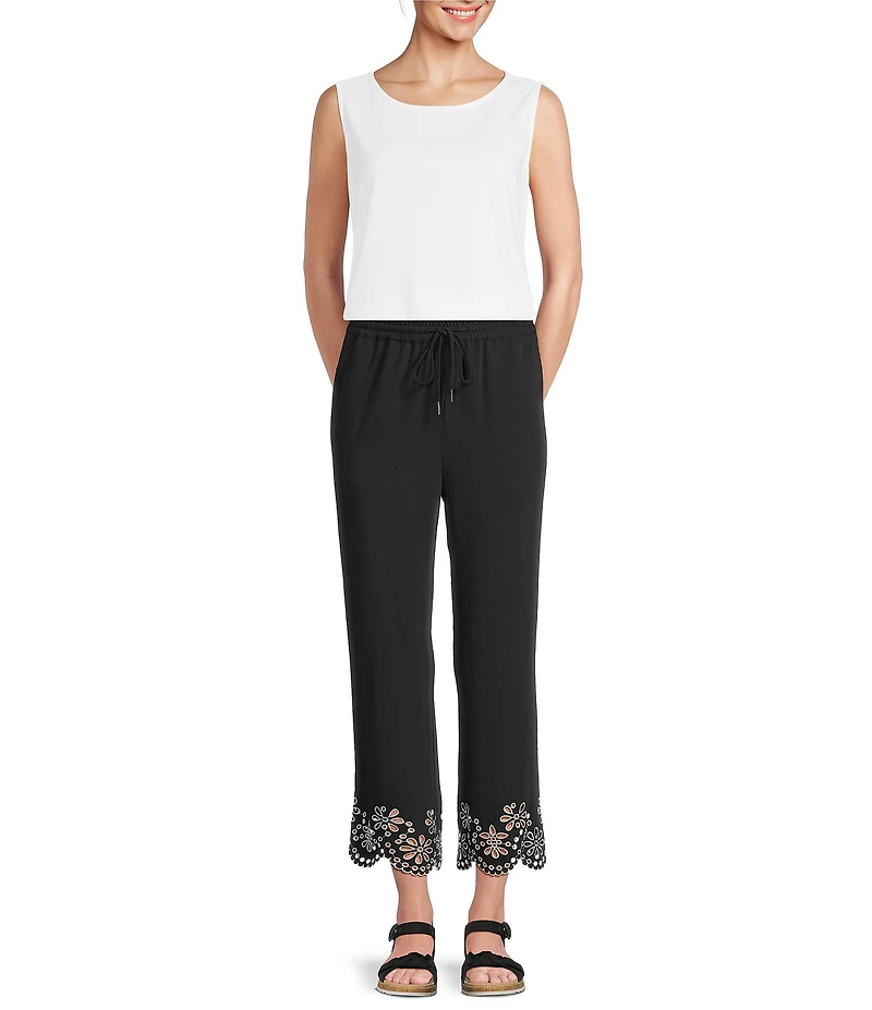 Multiples High Crew Neck Sleeveless Knit Tank