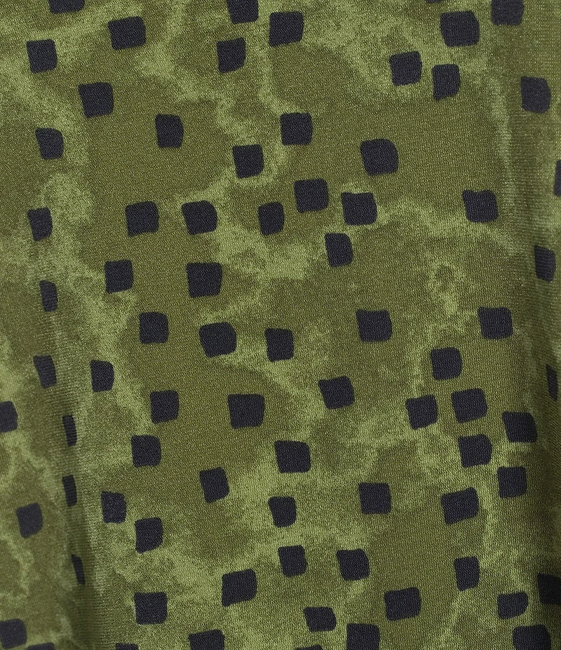 Multiples Knit Dotted Print Scoop Neck 3/4 Sleeve Top