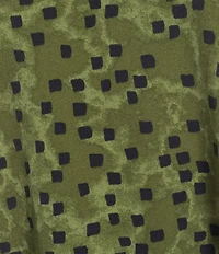 Multiples Knit Dotted Print Scoop Neck 3/4 Sleeve Top