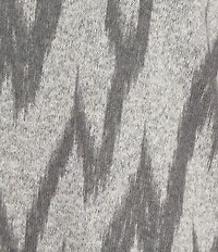 Multiples Knit Grey Print Scoop Neck 3/4 Sleeve Top