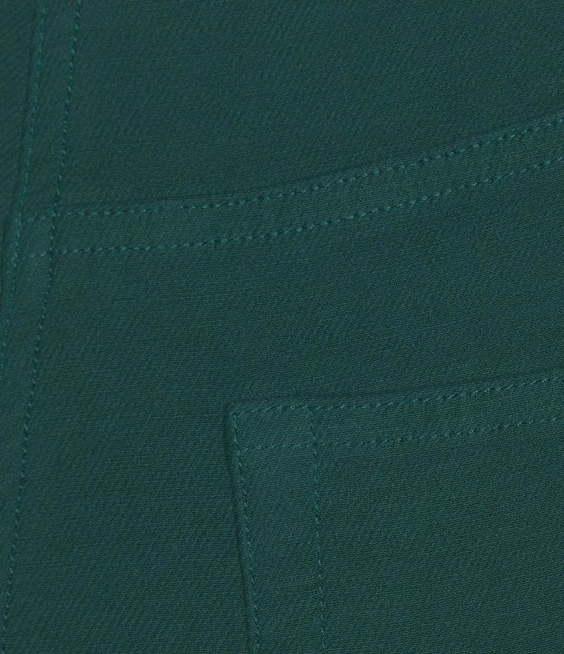 Multiples Petite Size Garment Dyed Straight Leg Fitted Ankle Pants