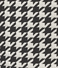 Multiples Petite Size Jacquard Knit Houndstooth Ruffle V-Neck 3/4 Sleeve Knit Top