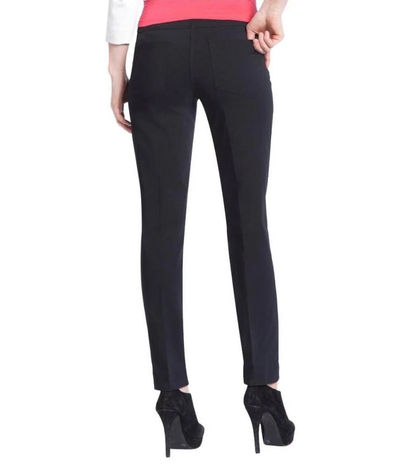Slimsation® by Multiples Petite Size Stretch Twill Pull-On Straight Ankle Pants