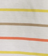 Multiples Petite Size Yarn-Dye Jersey Knit Stripe Boat Neck Elbow Sleeve Fitted Top