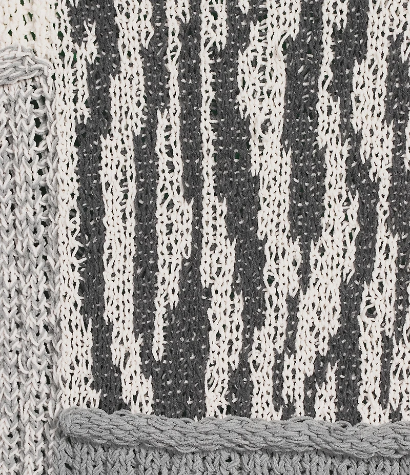 Multiples Plus Size Jacquard Knit Solid Mixed Animal Print Collared 3/4 Sleeve Button Front Cardigan