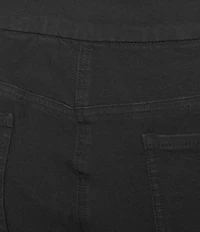 Multiples Plus Size Solid Garment Dyed Straight Leg Fringe Hem Pull-On Ankle Pants
