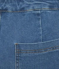 Multiples Plus Size Wide Leg Pull-On Cropped Denim Jeans