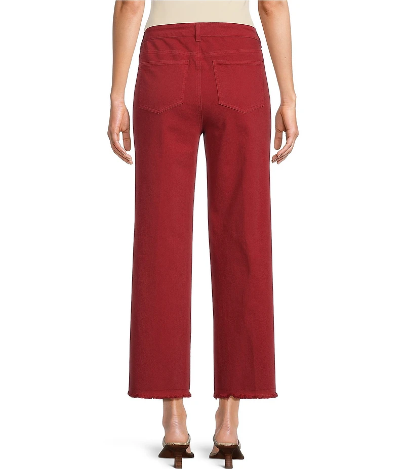 Multiples Slimsation Stretch Denim Flat Front Crop Length Pants