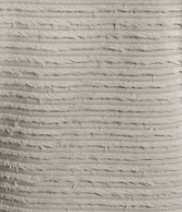 Multiples Soft Textured Striped Plush Rib Knit Wrap Collar 3/4 Bungee Sleeve Top