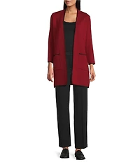 Multiples Solid Ease-Y-Fit Straight Leg Trouser Pants