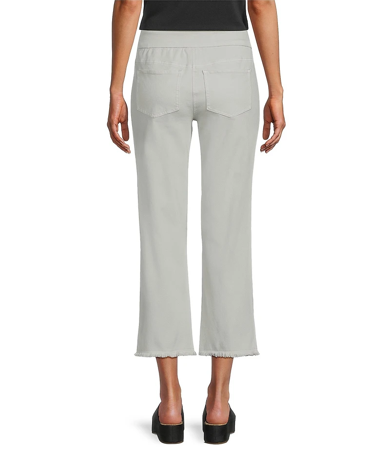 Multiples Solid Garment Dyed 4-Way Stretch Pull-On Crop Pants