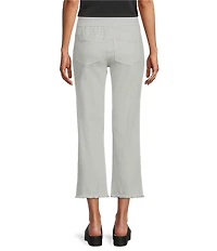 Multiples Solid Garment Dyed 4-Way Stretch Pull-On Crop Pants