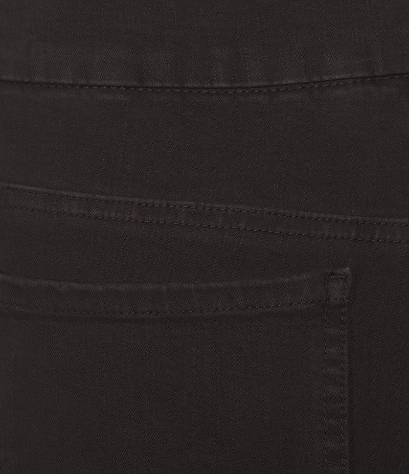 Multiples Solid Garment Dyed Straight Leg Fringe Hem Pull-On Ankle Pants