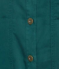 Multiples Solid Lyocell Point Collar 3/4 Sleeve Button-Front Jacket