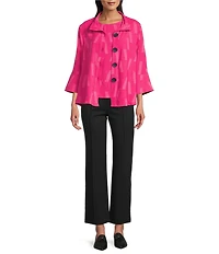 Multiples Solid Textured Woven 2-Piece Set