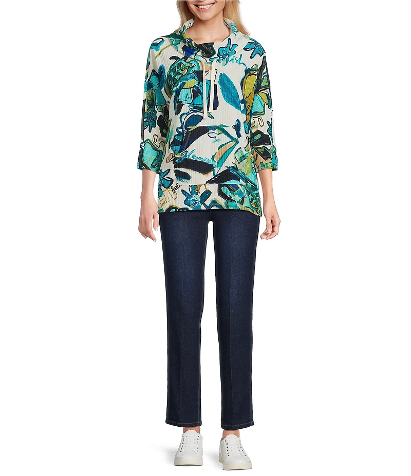 Multiples Stretch Relaxed Pull-On Ankle Jeans