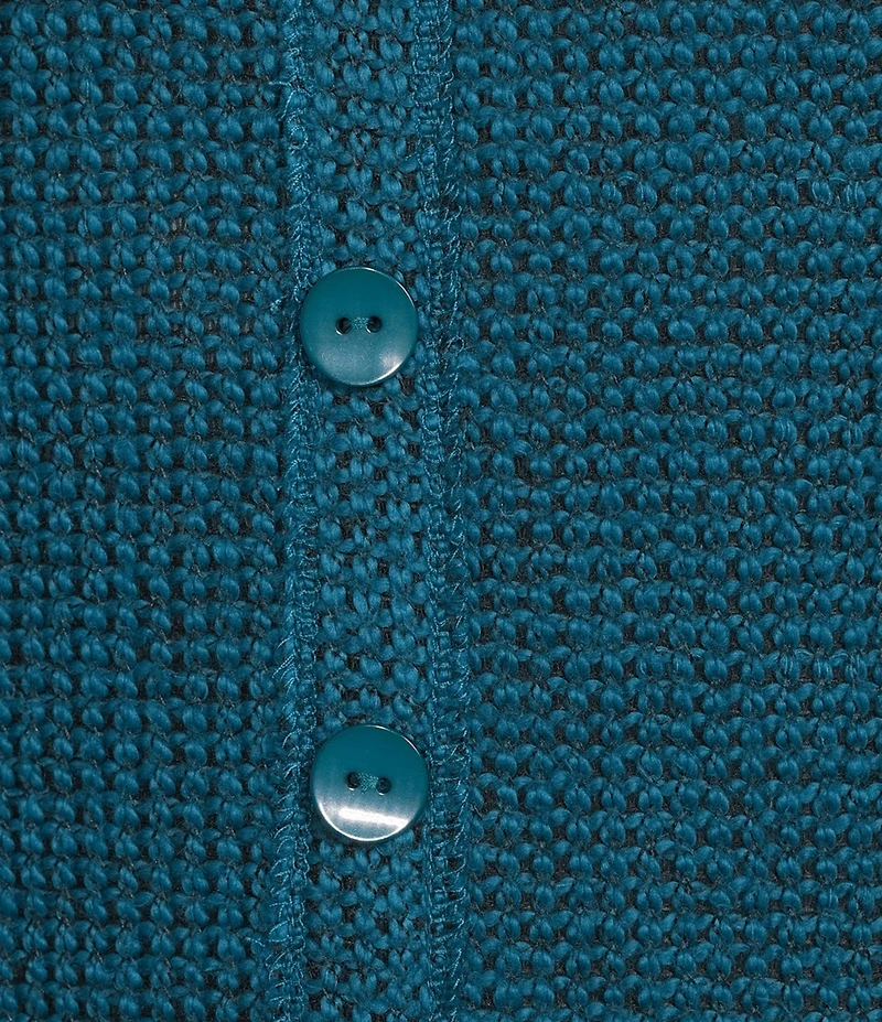 Multiples Textured Novelty Knit Cowl Neck 3/4 Sleeve Top