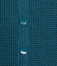 Multiples Textured Novelty Knit Cowl Neck 3/4 Sleeve Top