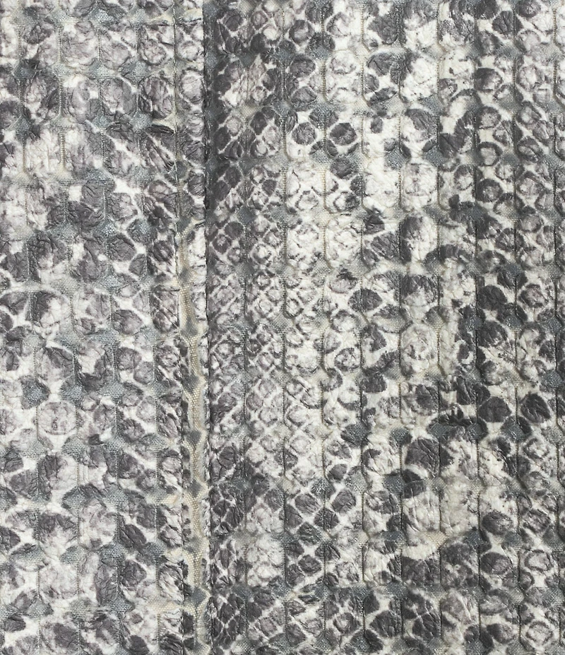 Multiples Textured Snake Print Notch Collar 3/4 Turn-Up Cuff Sleeve Jacket